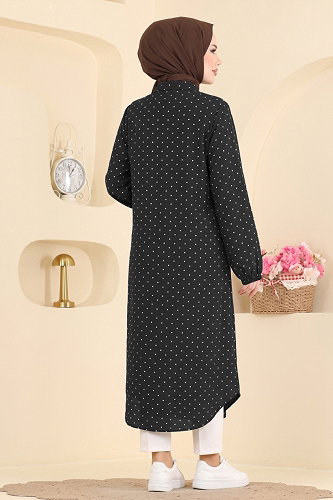 moda selvim Tunic 203NZRK1200 Black - Thumbnail