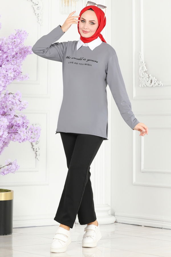 Modaselvim Tunic TUNIC 20412ETT926 Gray