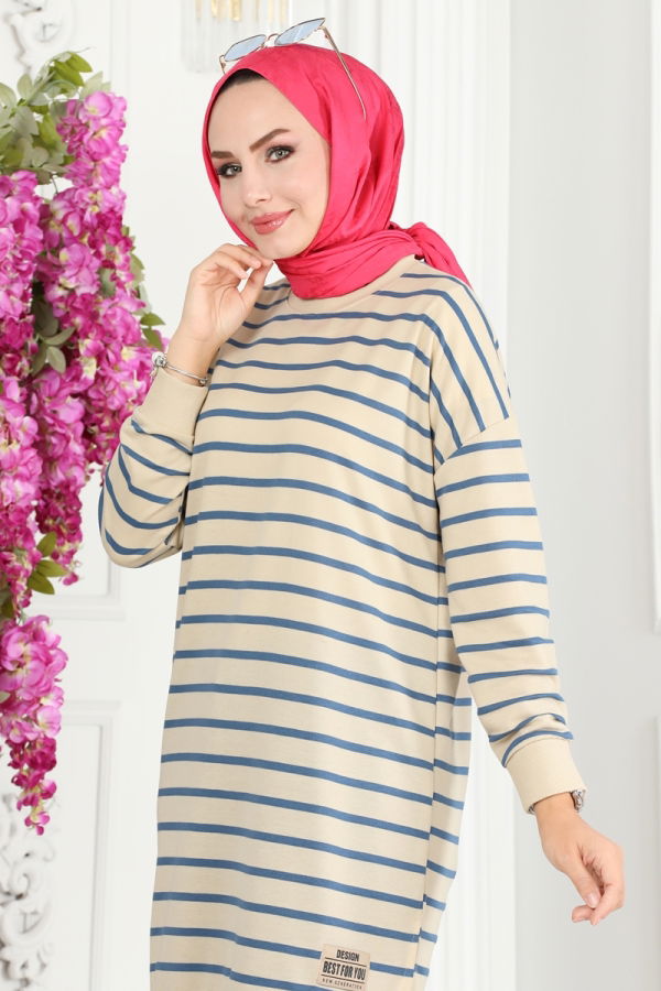 Tunic 20417ETT926 Indigo - Moda Selvim