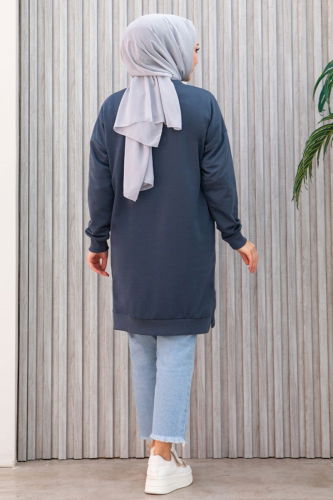 moda selvim Tunic 20455ETT926 Anthracite - Thumbnail