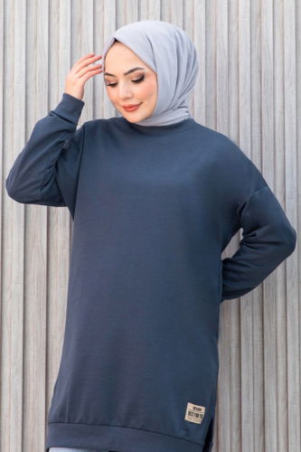 moda selvim Tunic 20455ETT926 Anthracite - Thumbnail