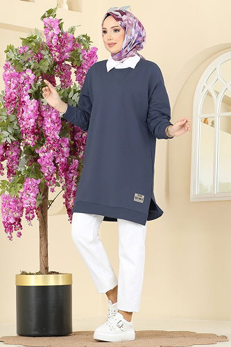 moda selvim Tunic 20455ETT926 Anthracite - Thumbnail