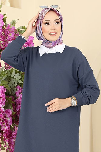 moda selvim Tunic 20455ETT926 Anthracite - Thumbnail