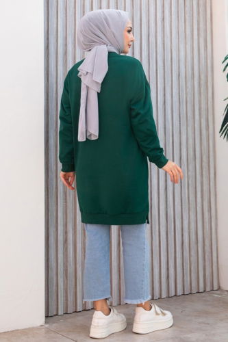 moda selvim Tunic 20455ETT926 Emerald - Thumbnail