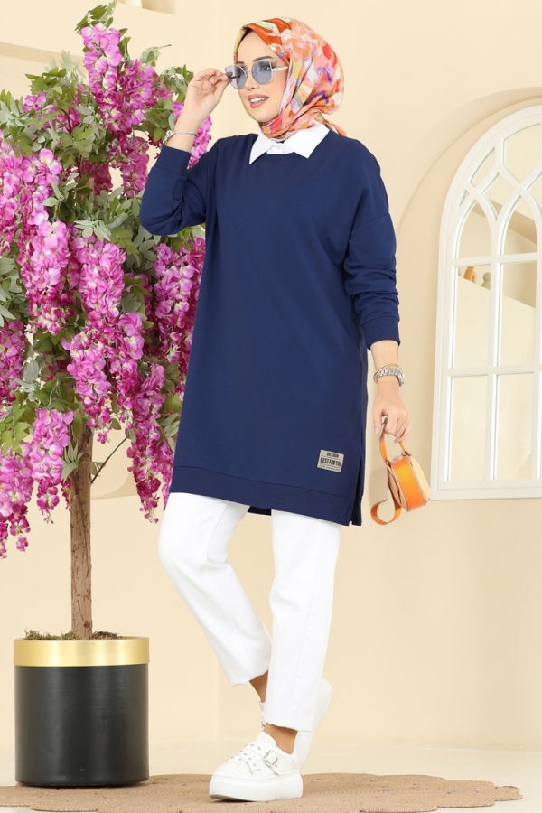 Modaselvim Tunic Tunic 20455ETT926 Navy Blue