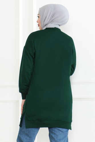 moda selvim Tunic 20483ETT926 Emerald - Thumbnail