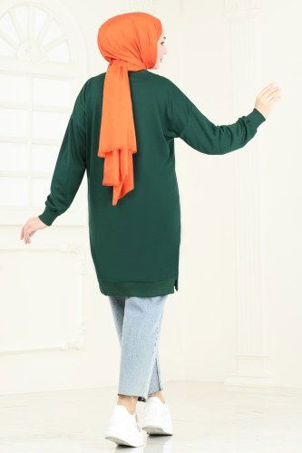 moda selvim Tunic 20483ETT926 Emerald - Thumbnail