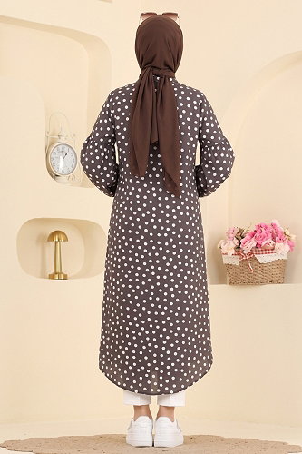moda selvim Tunic 204NZRK1200 Bitter Brown - Thumbnail