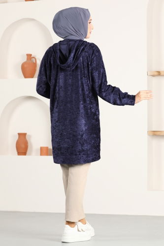 moda selvim Tunic 2055PM271 Navy Blue - Thumbnail