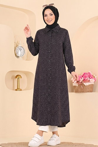 moda selvim Tunic 205NZRK1200 Black - Thumbnail