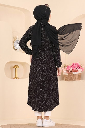 moda selvim Tunic 205NZRK1200 Black - Thumbnail