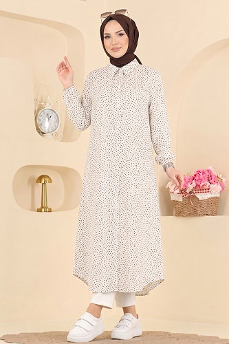 moda selvim بلوز سكري واسود 205NZRK1200 - Thumbnail