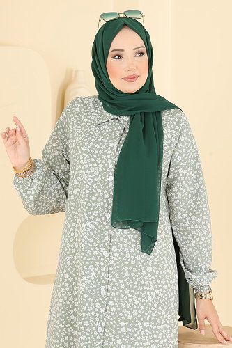 moda selvim Tunic 207NZRK1200 Almond Green - Thumbnail
