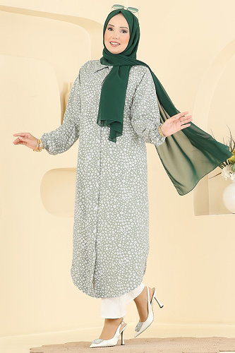 moda selvim Tunic 207NZRK1200 Almond Green - Thumbnail