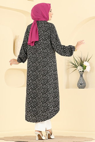 moda selvim بلوز أسود 208NZRK1200 - Thumbnail