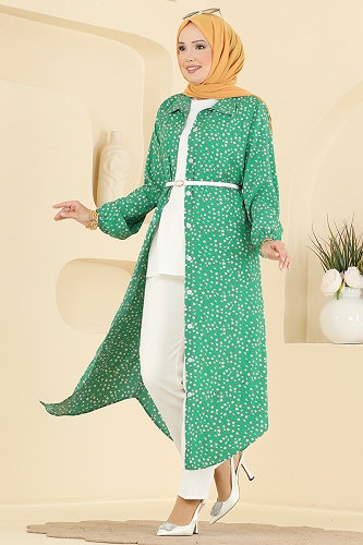 moda selvim Tunic 208NZRK1200 Green - Thumbnail