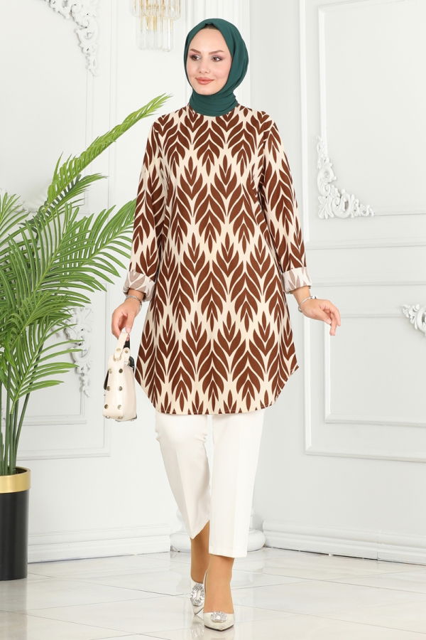 Modaselvim Tunic Tunic 2093PM271 Brown & Vision