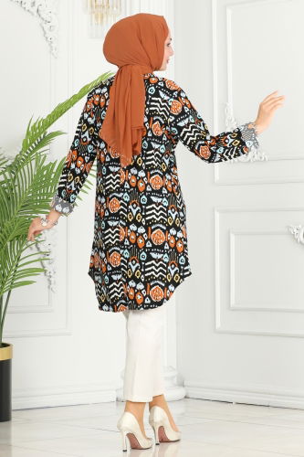 moda selvim TUNIC 2093PM271 Oranj - Thumbnail