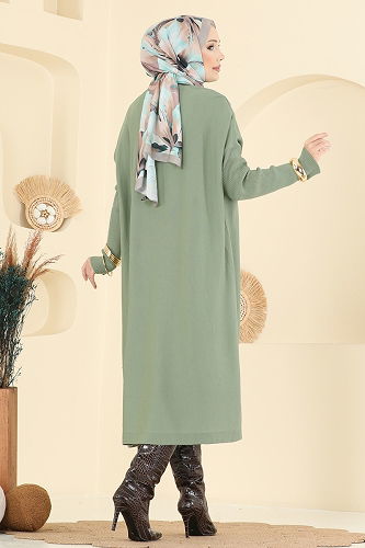moda selvim Tunic 2096UZ662 Almond Green - Thumbnail