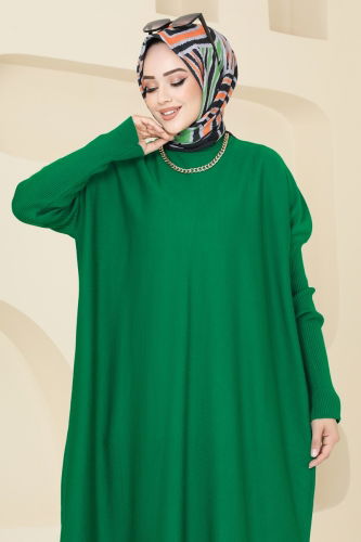 moda selvim Tunic 2096UZ662 Benetton Green - Thumbnail