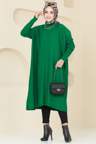 moda selvim Tunic 2096UZ662 Benetton Green - Thumbnail