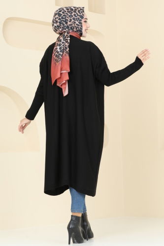 moda selvim Tunic 2096UZ662 Black - Thumbnail