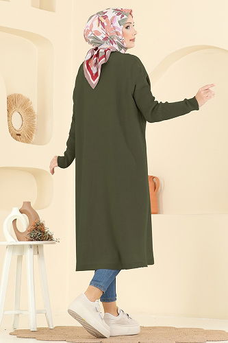 moda selvim بلوز اخضر عفني 2096UZ662 - Thumbnail