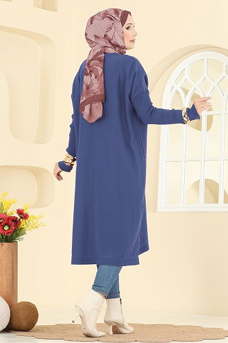 moda selvim Tunic 2096UZ662 Light Indigo - Thumbnail