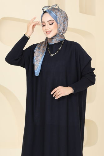 moda selvim Tunic 2096UZ662 Navy Blue - Thumbnail