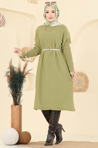 moda selvim بلوز أخضر 2096UZ662 - Thumbnail