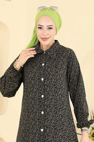 moda selvim Tunic 214NZRK1200 Black - Thumbnail