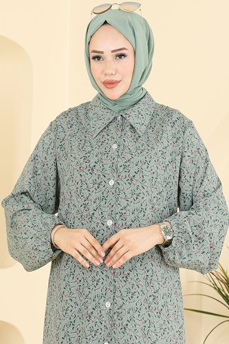 moda selvim Tunic 214NZRK1200 Mint - Thumbnail