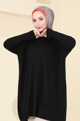 moda selvim Tunic 2172UZ662 Black - Thumbnail