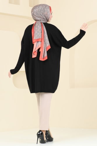 moda selvim Tunic 2172UZ662 Black - Thumbnail