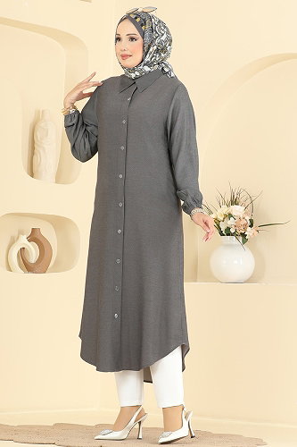 moda selvim Tunic 217NZRK1200 Anthracite - Thumbnail