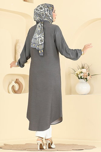 moda selvim Tunic 217NZRK1200 Anthracite - Thumbnail