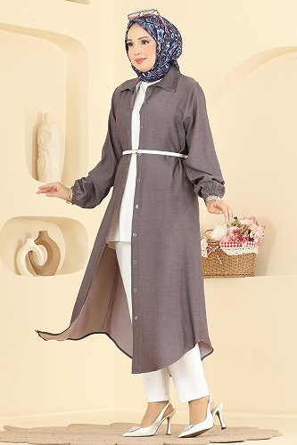 moda selvim Tunic 217NZRK1200 Damson - Thumbnail