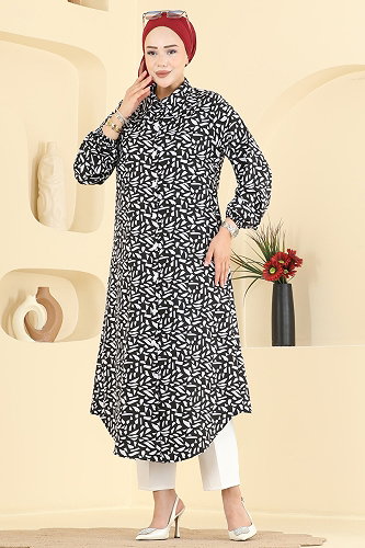 moda selvim بلوز أسود 218NZRK1200 - Thumbnail
