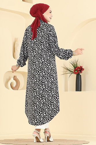 moda selvim بلوز أسود 218NZRK1200 - Thumbnail