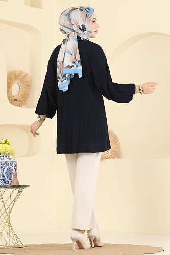 moda selvim Tunic 2199UZ662 Black - Thumbnail