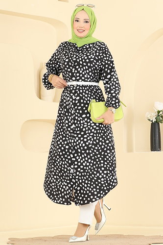 moda selvim بلوز أسود 219NZRK1200 - Thumbnail