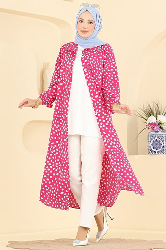 moda selvim بلوز زهري غامق 219NZRK1200 - Thumbnail
