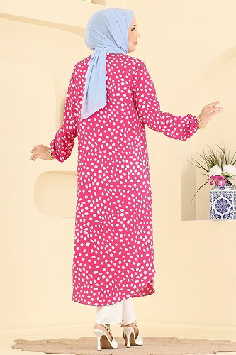 moda selvim بلوز زهري غامق 219NZRK1200 - Thumbnail