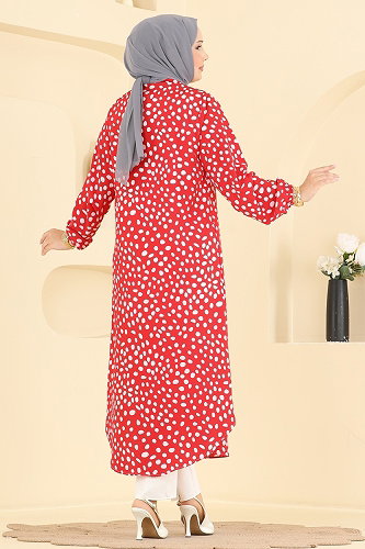 moda selvim Tunic 219NZRK1200 Red - Thumbnail