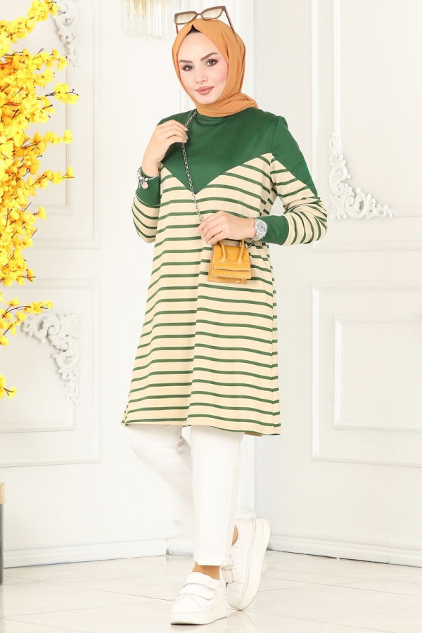 Modaselvim BIG SEASON DISCOUNT TUNIC 220DVL817 Dark Green