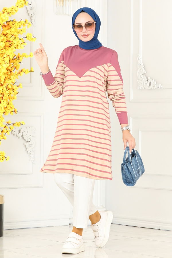 Modaselvim BIG SEASON DISCOUNT TUNIC 220DVL817 Rose Dried