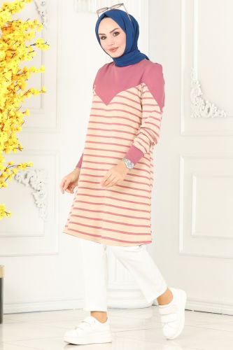 moda selvim TUNIC 220DVL817 Rose Dried - Thumbnail