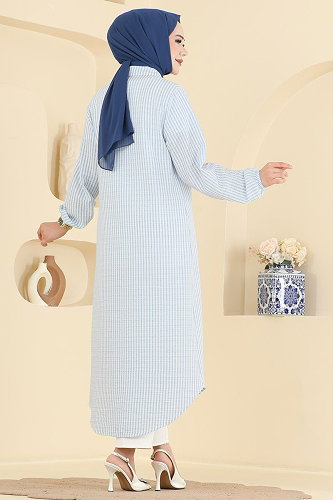 moda selvim Tunic 220NZRK1200 Baby Blue - Thumbnail