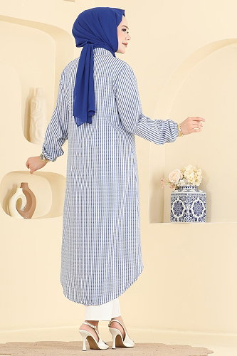 moda selvim Tunic 220NZRK1200 Saxe - Thumbnail