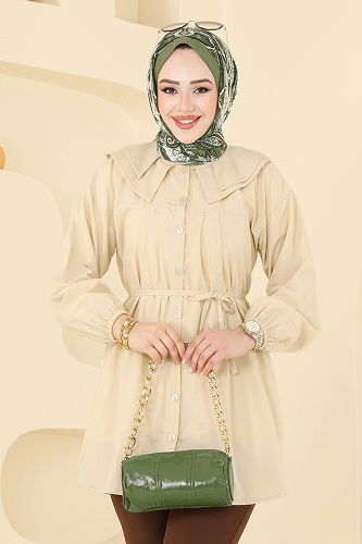 moda selvim Tunic 228ASN888 Beige - Thumbnail